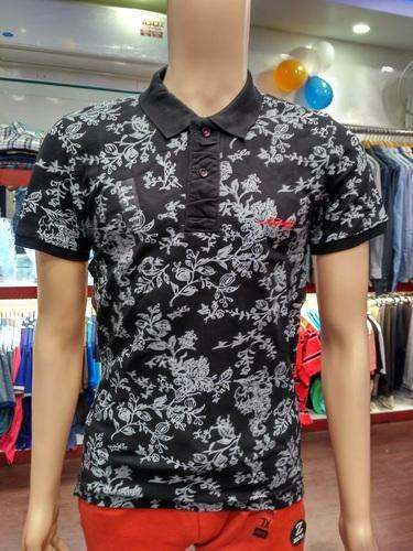 printed collar t-shirt