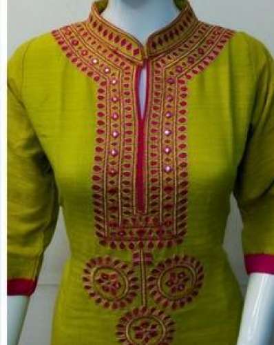 cotton neck kurti by Zamkoodi Creation