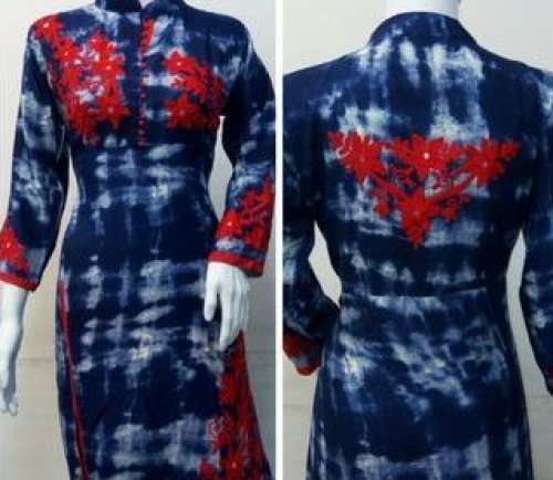 Long Fler Back Work Kurti by Zamkoodi Creation