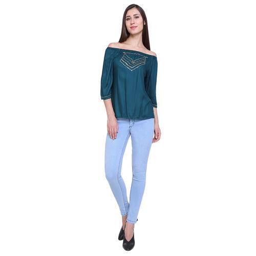 Sky Blue Ladies Denim Jeans