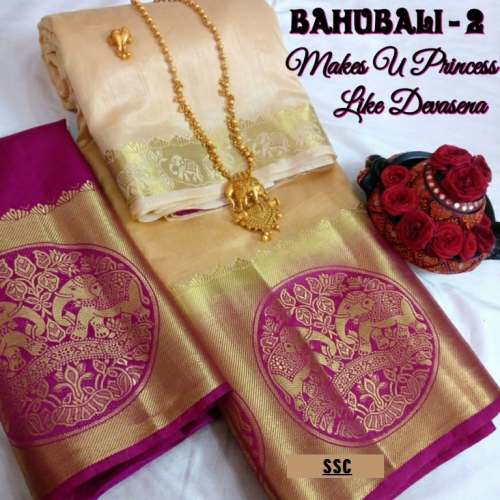 bahubali kanjeevaran style saree