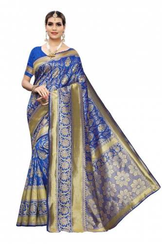 Banarsi Jacquard saree With rich pallu 