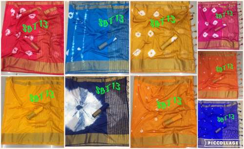 Bandhani Hand Printed Saree