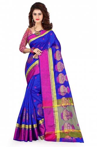 Cotton Jacquard Silk Saree