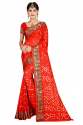 Desining printed Bandhni Silk Saree thumb 2
