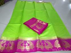 double peacock kanjeevaram style saree