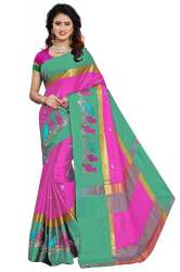 Embroidery Cotton Silk Saree