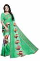 exclusive georgette printed saree eith lace  thumb 2