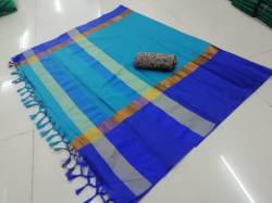 Fancy Cotton Silk Saree With Jhalar