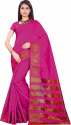 Fancy Jacquard Cotton Silk Saree thumb 1