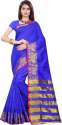 Fancy Jacquard Cotton Silk Saree thumb 3