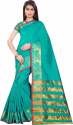 Fancy Jacquard Cotton Silk Saree thumb 4
