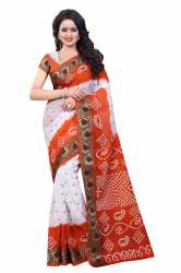 Fancy Pettern  Bandhni Silk Sarees