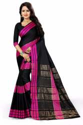 Fancy Plain Design Cotton Saree