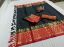 Fancy Poly Silk  Saree thumb 1
