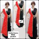 Fancy Satin Saree With Jacket  thumb 3