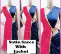 Fancy Satin Saree With Jacket  thumb 4