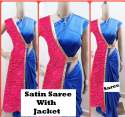 Fancy Satin Saree With Jacket  thumb 5