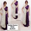Fancy Satin Saree With Jacket  thumb 7