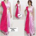 Fancy Satin Saree With Jacket  thumb 9