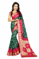 Fashion  Bandhni cotton Silk Sarees