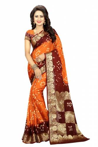 Fashion Pattern Bandhni Silk Saree