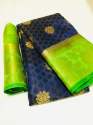 Flower Butta Kanjivaram Saree With Jacquard Work thumb 1