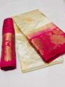 Flower Butta Kanjivaram Saree With Jacquard Work thumb 3
