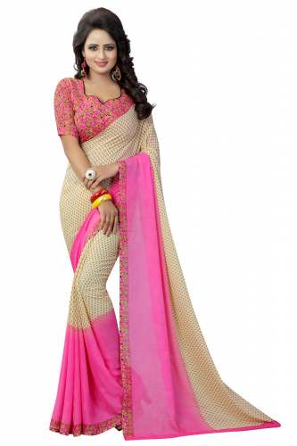 georgette saree printed