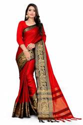Heavy cotton silk saree