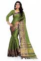 Heavy cotton silk saree thumb 4