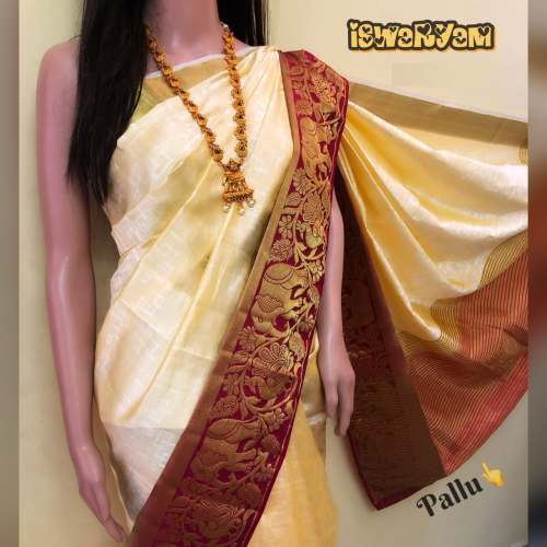 jungle book kanjeevaram style saree