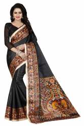 Khadi Printed Kalamkari  Sarees