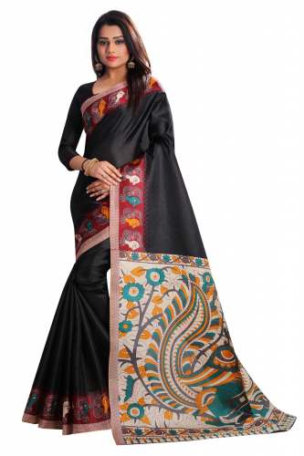 Printed Khadi Kalamkari  Sarees