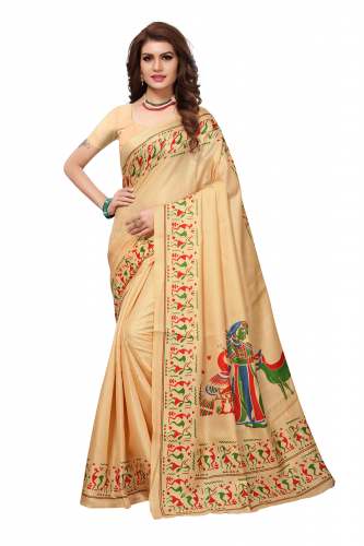  Printed Kalamkari  Sarees