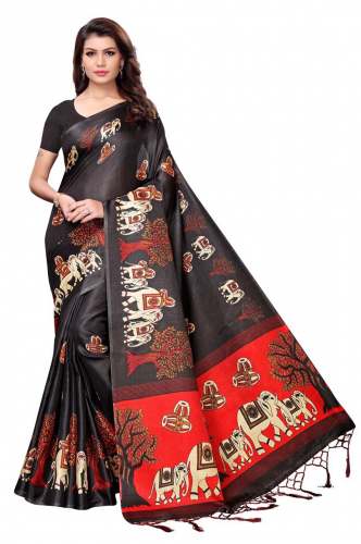 Kalamkari silk khadi saree