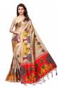 Kalamkari silk khadi saree thumb 2