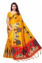 Kalamkari silk khadi saree thumb 4