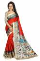 Silk Kalamkari  Sarees thumb 4