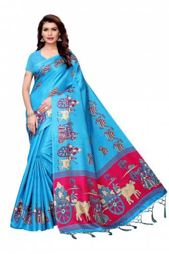 Kalmkari khadi saree