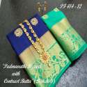 Kanjivaram contrast butta silk saree thumb 5