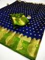 Kanjivaram heavy silk saree thumb 1