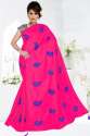 Ladie's Heavy Embroidery Work Sana Silk Saree thumb 1
