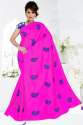 Ladie's Heavy Embroidery Work Sana Silk Saree thumb 3