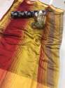 Ladies cotton silk saree thumb 5