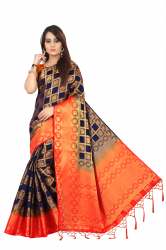 Ladies wear  Kanjivaram Saree With Blouse Piece