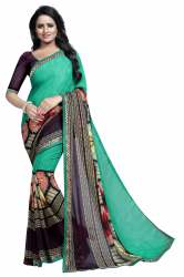 latest georgette saree with lace 