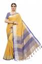 Linen Blend saree With Jhalar thumb 1