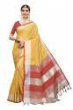 Linen Blend saree With Jhalar thumb 4