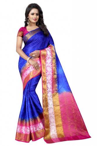 lotus 2d kanjeevaram style saree
